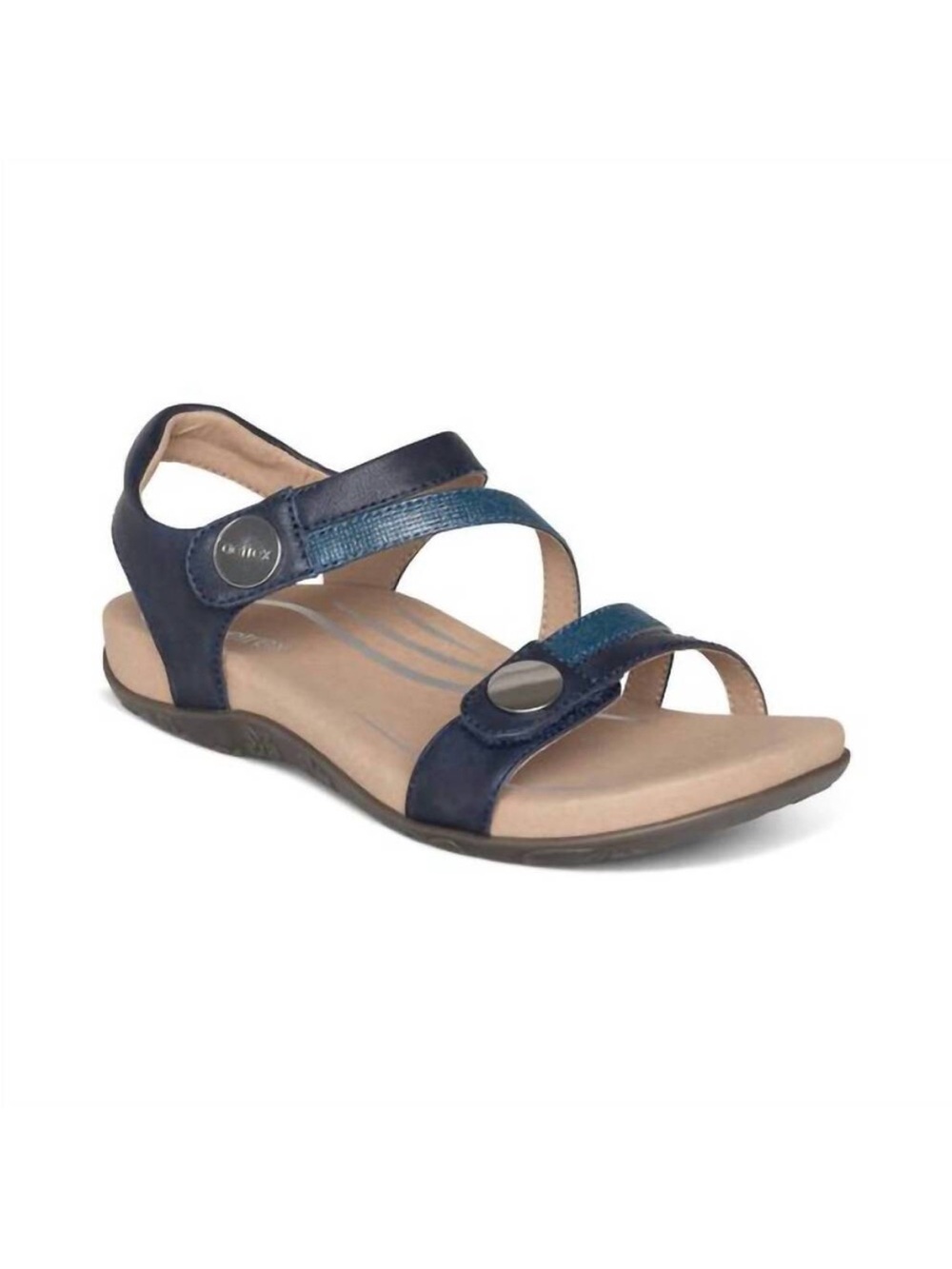 AETREX Jess Blue Strappy Cushioned Vegan Sandal Size 7.5 - 8 (EU 38)